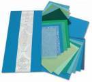 pochette d'assortiment de feuilles de papiers Ursus turquoise