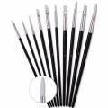 Lot de 10 pinceaux hobby en fibres synthtiques