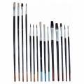 Lot de 15 pinceaux en poils de poney