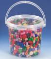 Mlange de perles en bois colores