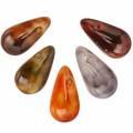 Perles gouttes en verre marbres