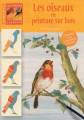Oiseaux en peinture sur bois