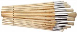 Lot de 12 pinceaux ronds
