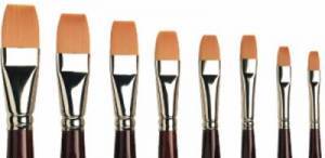 Pinceaux pointe plate Synthetics de Gerstaecker
