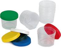 Pots en plastique vide avec couvercle