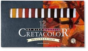 Coffret de craies brunes