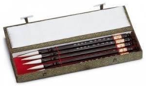 Coffret de 5 pinceaux de Chine