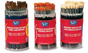 Lots de 144 pinceaux ronds