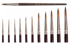 Pinceaux ronds aquarelle Raphael Martora