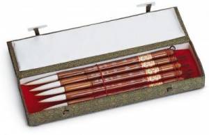 Coffret de 5 pinceaux de Chine de tailles différentes
