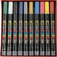 Coffret de 10 marqueurs Posca pinceau PCF 350