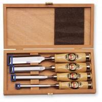 Coffret en bois de 4 ciseaux  bois
