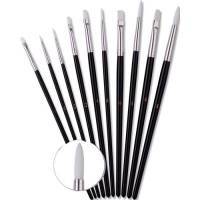 Lot de 10 pinceaux hobby en fibres synthétiques