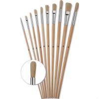 Lot de 10 pinceaux huile en soies de porc