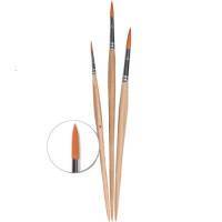Lot de 3 pinceaux Jax School en fibres synthtiques