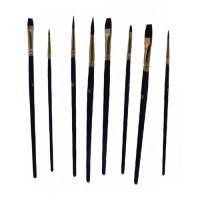 Lot de 8 pinceaux en fibres synthtiques