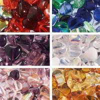 Perles en verre forme coeur