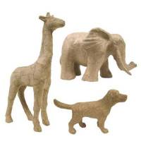 Animaux en papier mâché Décopatch