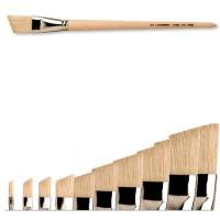 Brosse fileur biseautée courte, soie beau-blanc, série 1005 PV