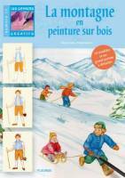 La montagne en peinture sur bois