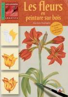 Les fleurs en peinture sur bois