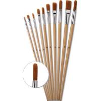 Lot de 10 pinceaux acrylique en fibres synthétiques