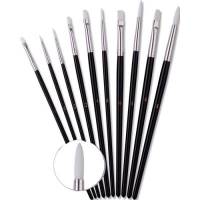 Lot de 10 pinceaux hobby en fibres synthétiques