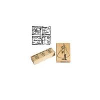 Tampon timbre carre de coeurs