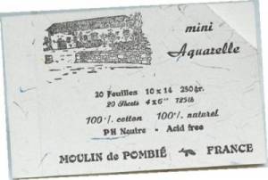 Mini bloc aquarelle Moulin de Pombié