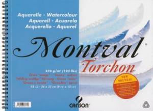 Bloc aquarelle Montval grain torchon