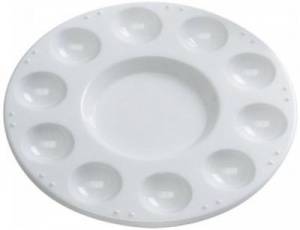Palette ronde en plastique, diamètre 17,5 cm