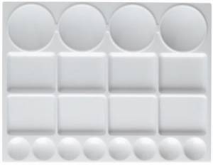 Palette rectangulaire en plastique 25x35 cm