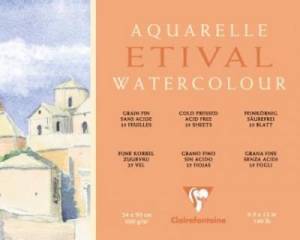 Bloc papier aquarelle Etival grain fin