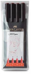 Assortiment de 4 feutres Pitt de couleur