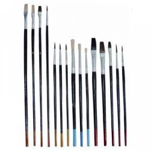 Lot de 15 pinceaux en poils de poney