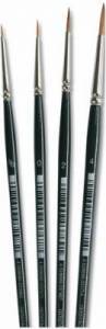 Lot de 4 pinceaux Gerstaecker en martre rouge