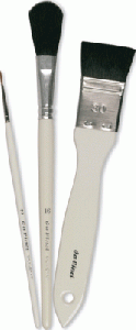 Set de 3 pinceaux pour peinture sur soie