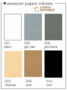 Assortiment de papier dessin pastel velours hahnemühle