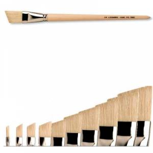 Brosse fileur biseautée courte, soie beau-blanc, série 1005 PV