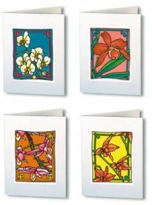 Cartes Gutta Arty's Bouquets Orchidées