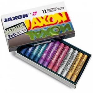 Coffret de 12 pastels à l'huile couleurs métallisées