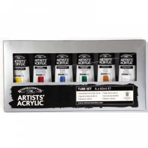 Coffret de peinture Artists' acrylic 6 x 60 ml