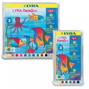 Crayon couleur, aquarellable, cire Triple One de Lyra