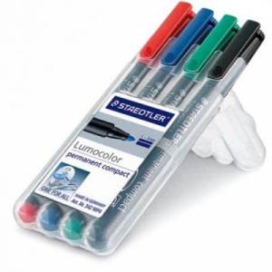 Etui de 4 feutres indélébile Lumocolor Compact