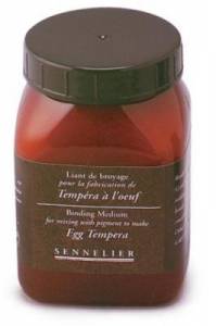 Liant de broyage pour tempera a l'oeuf