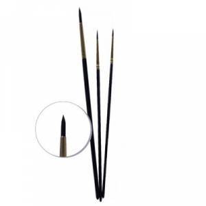 Lot de 3 pinceaux en fibres synthétiques