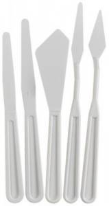 Lot de 5 couteaux à peindre en plastique
