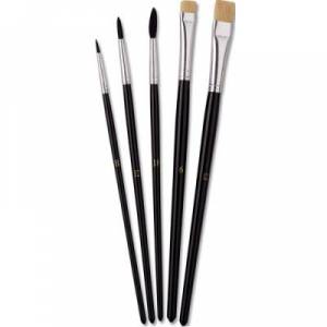 Lot de 5 pinceaux aquarelle et gouache