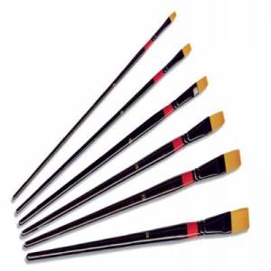 Lot de 6 brosses en fibres synthétiques Jax-Hair