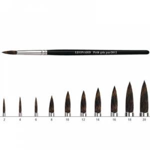 Pinceau aquarelle petit-gris pur Leonard pointe fine, série 2012